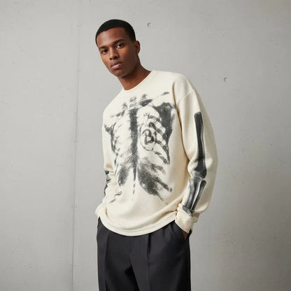 Men's Skeleton Print Halloween Costume T-Shirt