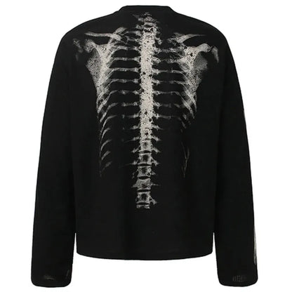 Men's Skeleton Print Halloween Costume T-Shirt