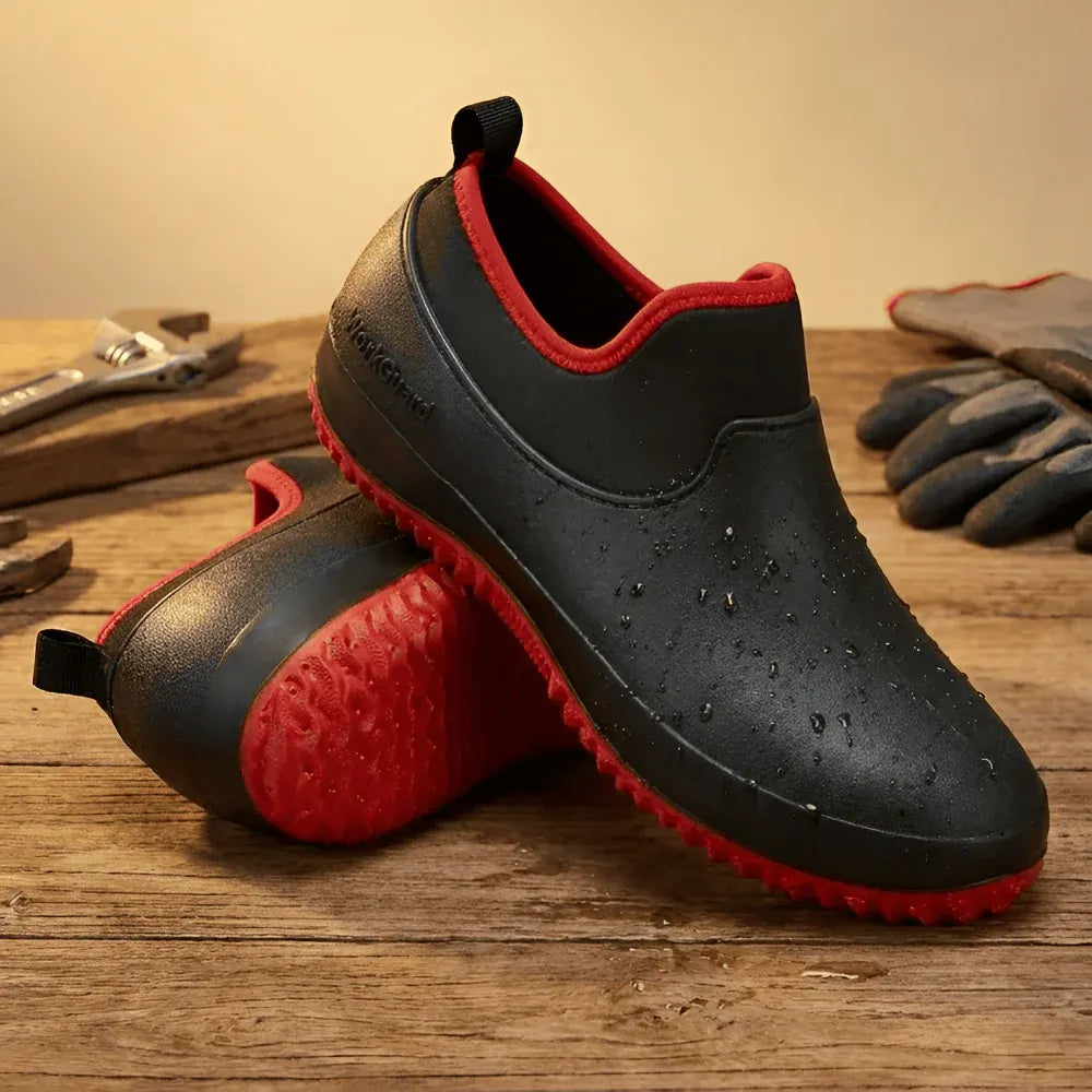 Men's Slip-On Work Shoes with Non-Slip Safety Sole