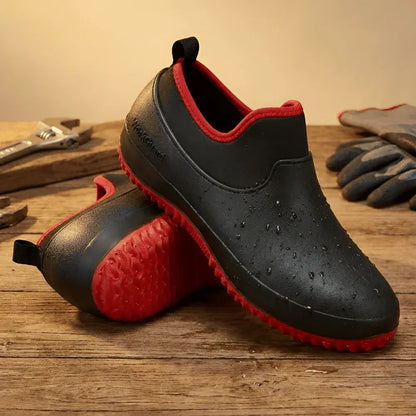 Men's Slip-On Work Shoes with Non-Slip Safety Sole