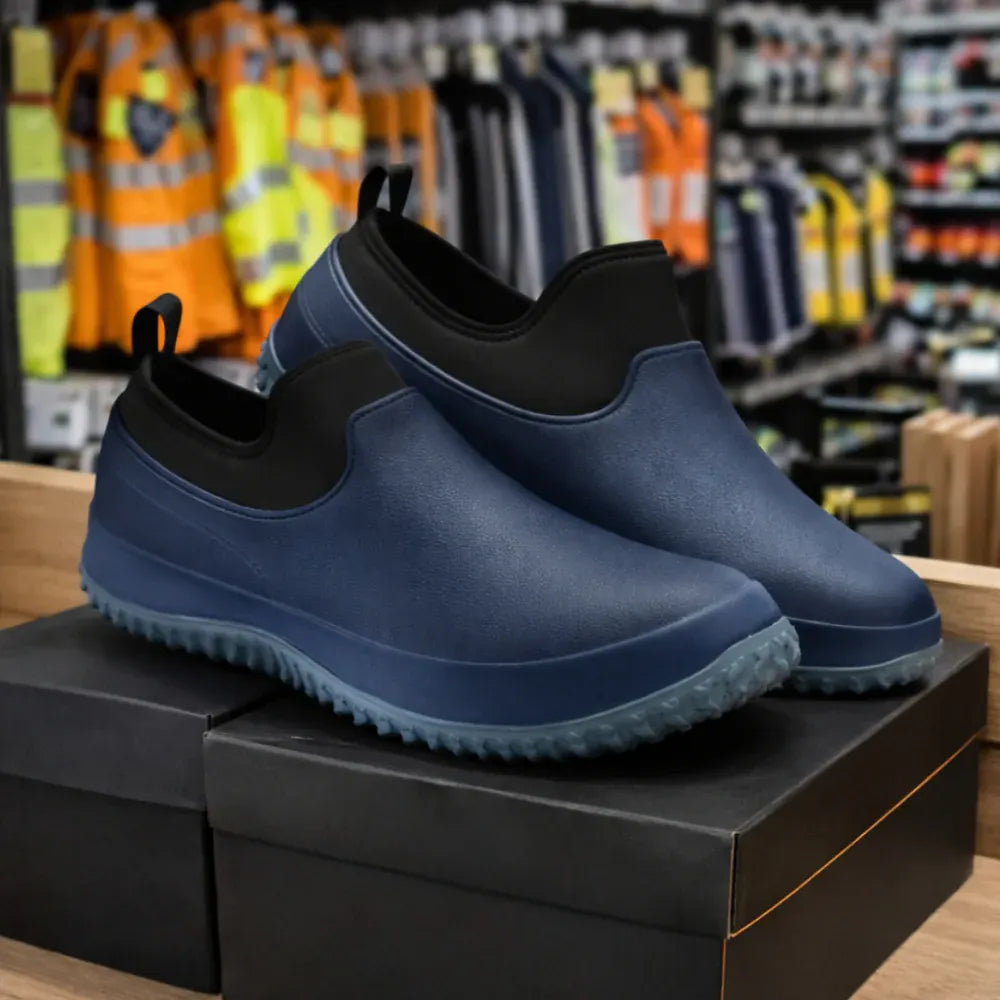 Men's Slip-On Work Shoes with Non-Slip Safety Sole