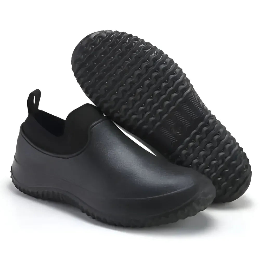 Men's Slip-On Work Shoes with Non-Slip Safety Sole