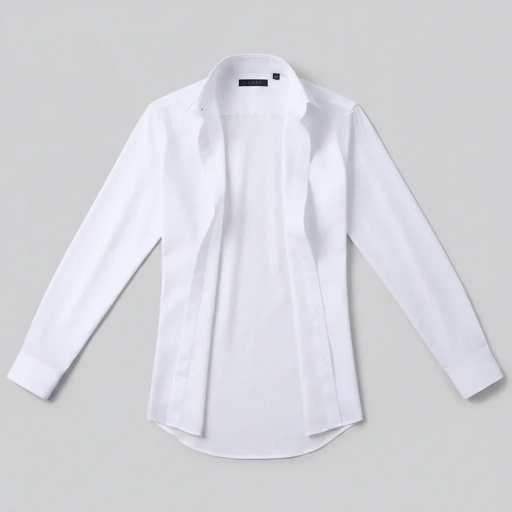 Men's Stretch Slim-Fit Long Sleeve Button-Up Dress Shirt