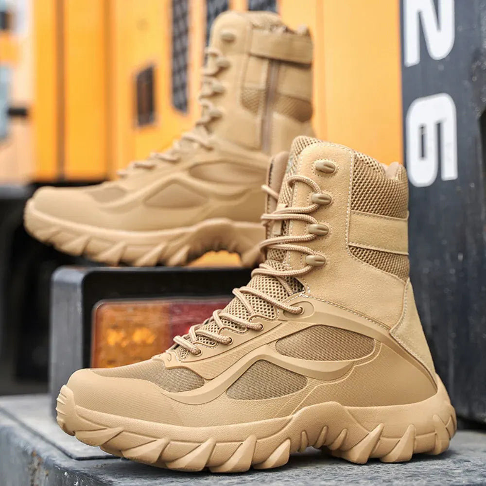 Men's Tactical Work Boots with Ankle Support Outdoor Footwear