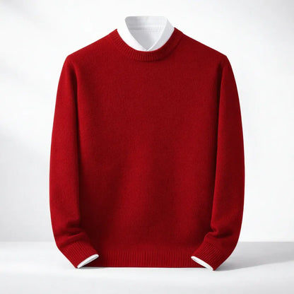 Men's Warm Winter Weather-Resistant Knit Pullover Sweater