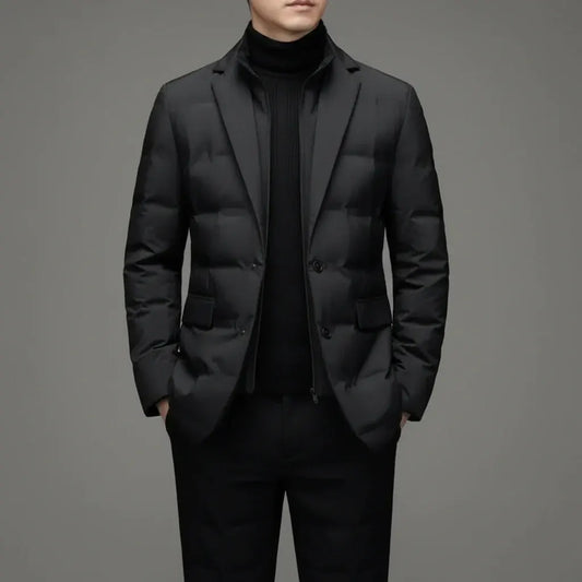 Men's Waterproof Softshell Winter Coat - Business Casual Style