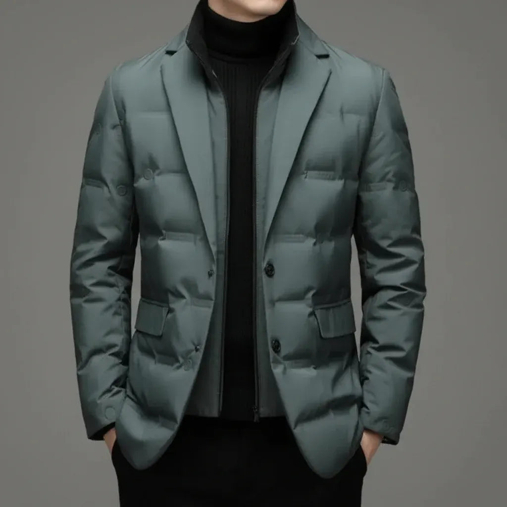 Men's Waterproof Softshell Winter Coat - Business Casual Style