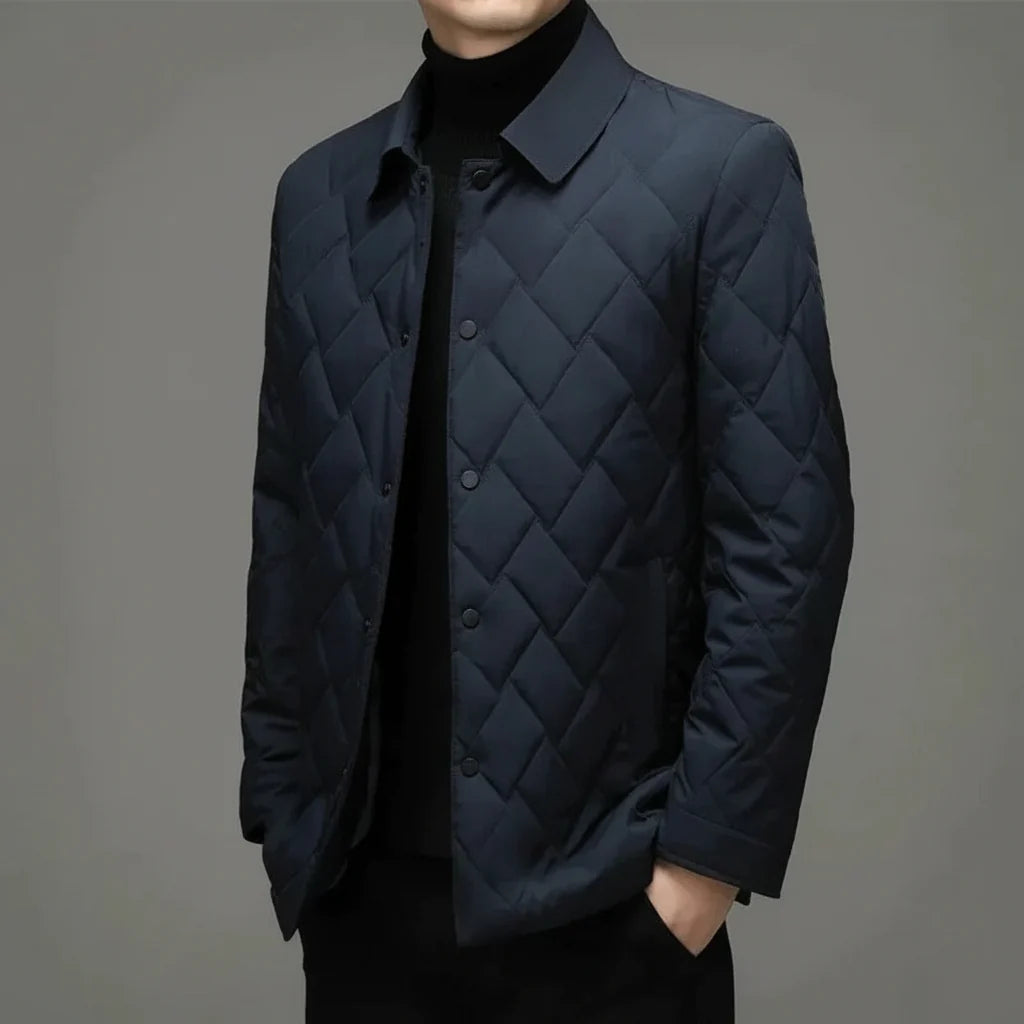 Men's Waterproof Softshell Winter Coat - Business Casual Style