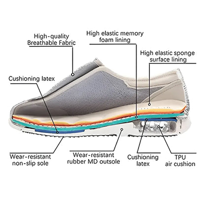 Men's Wide-Fit Slip-On Walking Shoes Casual Footwear