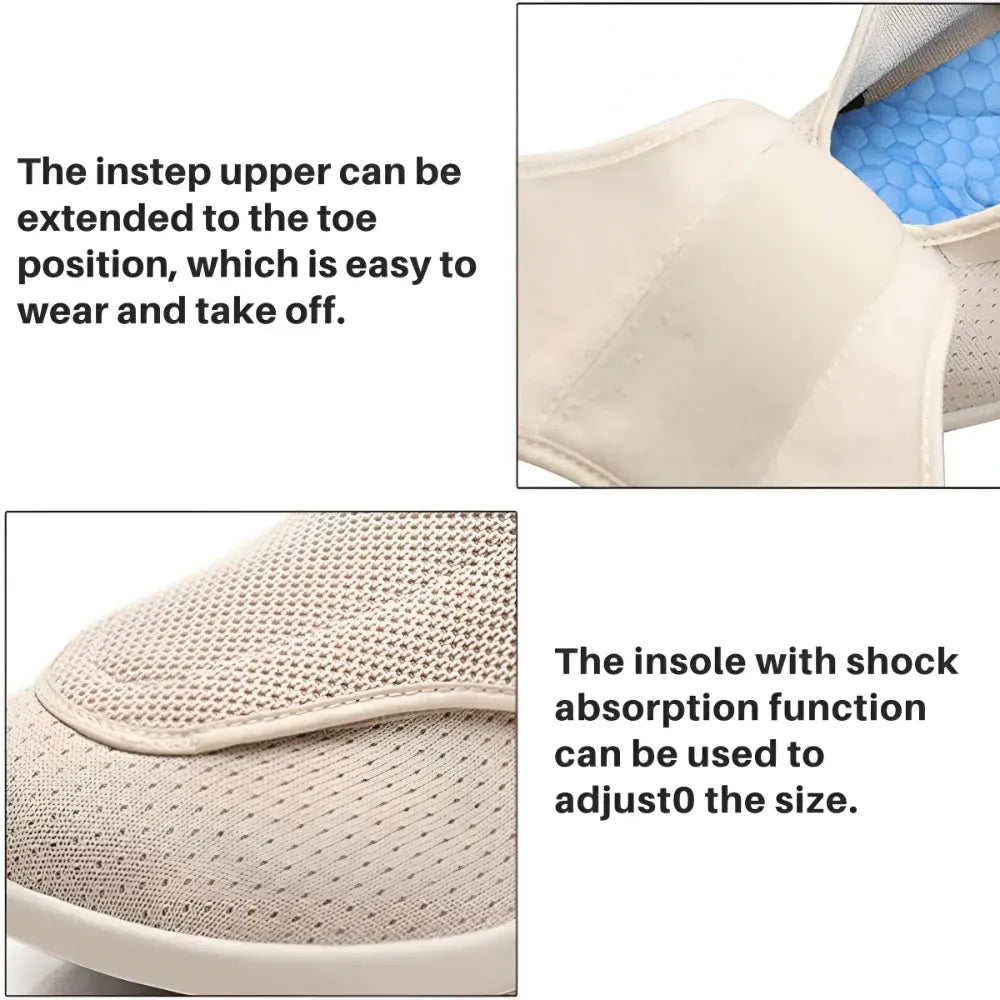 Men's Wide-Fit Slip-On Walking Shoes Casual Footwear