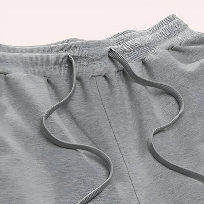 Men's Wide-Leg Joggers with Drawstring Waist - Casual Sweatpants