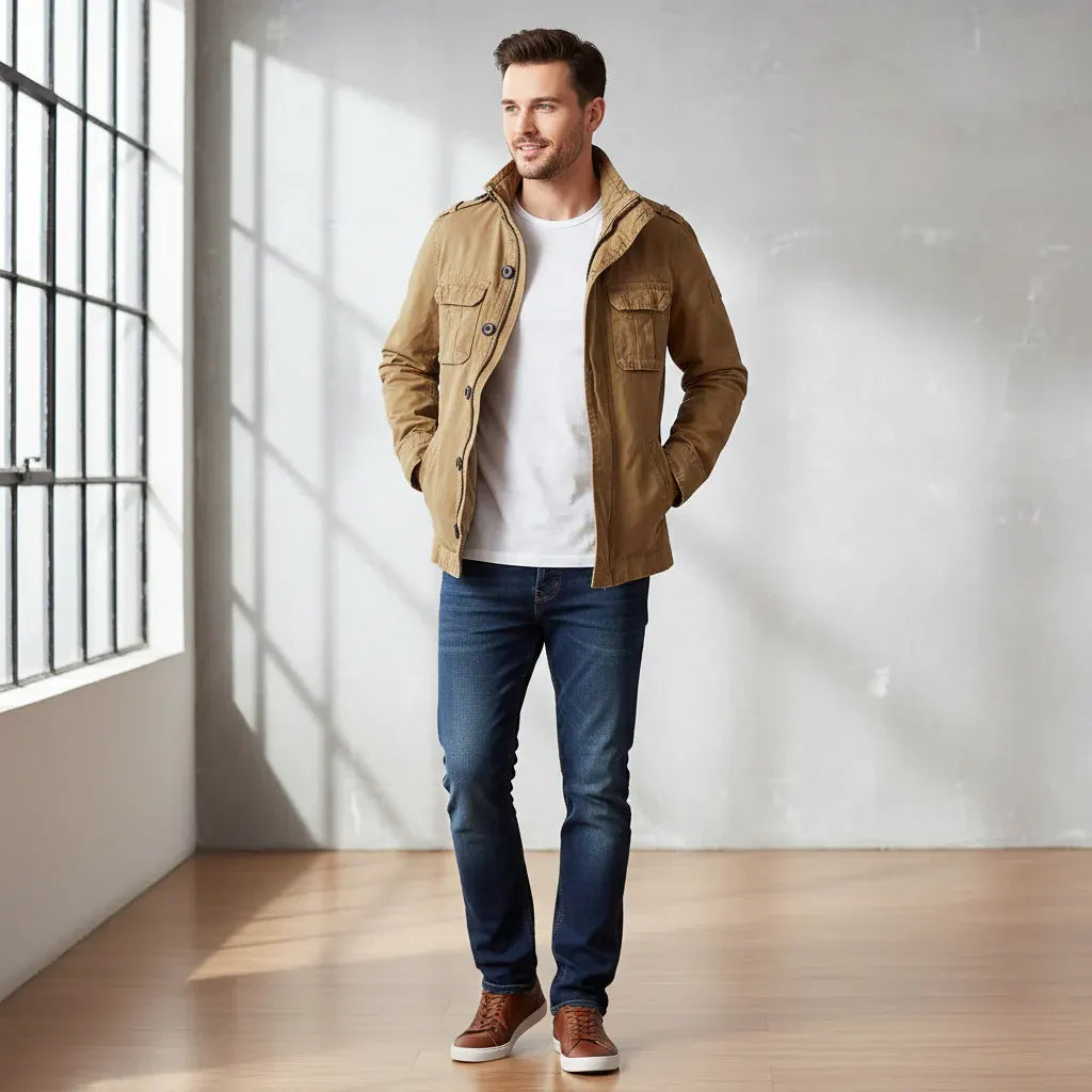 Men's Zip-Up Casual Stylish Coat