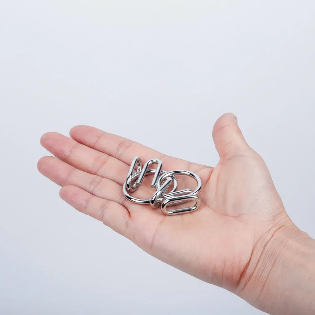 Metal Brain Teaser Puzzle Set - Logic Game Toy Collection