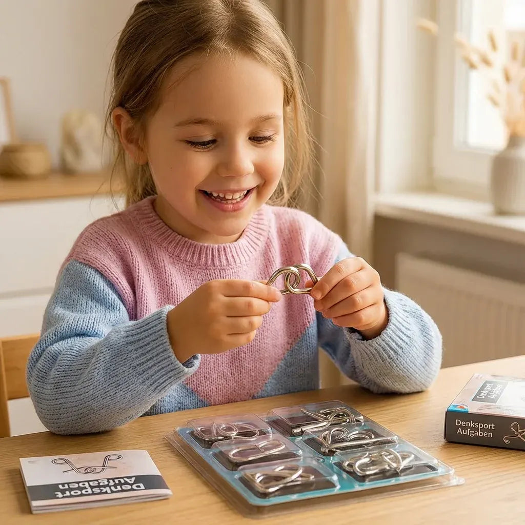 Metal Brain Teaser Puzzles - Logic Problem Solving Toy