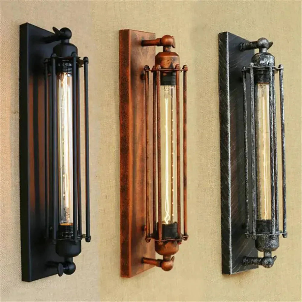Metal LED Wall Sconce Vintage Style Indoor Mounted Accent Fixture