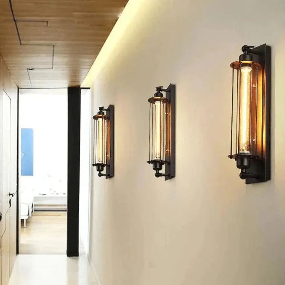 Metal LED Wall Sconce Vintage Style Indoor Mounted Accent Fixture