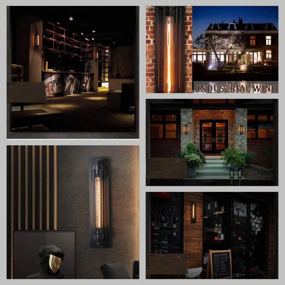 Metal LED Wall Sconce Vintage Style Indoor Mounted Accent Fixture