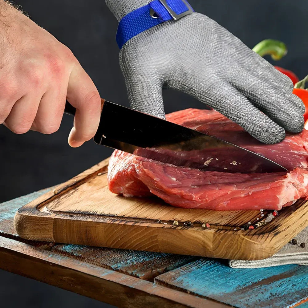 Metal Mesh Cut-Resistant Kitchen Gloves