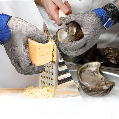 Metal Mesh Cut-Resistant Kitchen Gloves
