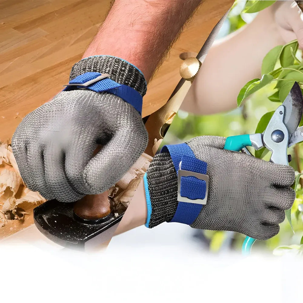 Metal Mesh Cut-Resistant Kitchen Gloves