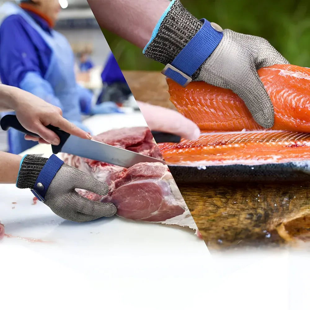 Metal Mesh Cut-Resistant Kitchen Gloves
