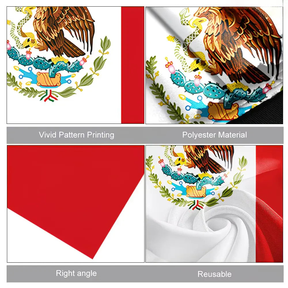 Mexico Fan Wearable Cape Flag Banner for Soccer Game Day, Large