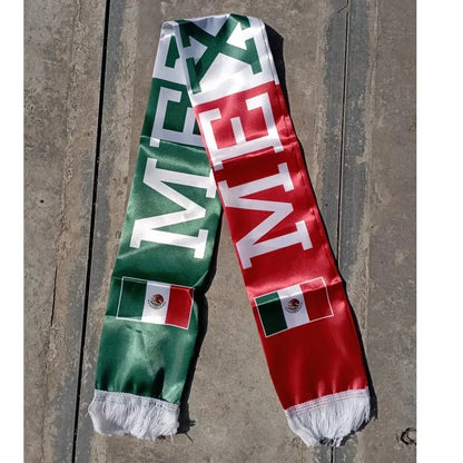 Mexico Flag Scarf Lightweight Soccer World Cup Fan Gear