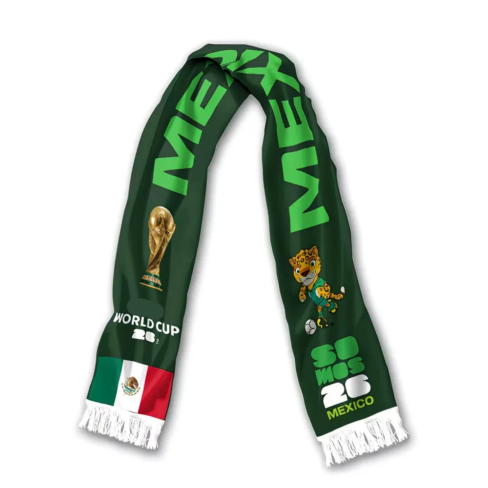 Mexico Flag Soccer Scarf World Cup Woven Fan Supporter