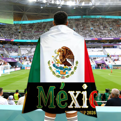 Mexico World Cup Fan Cape Soccer Flag Banner