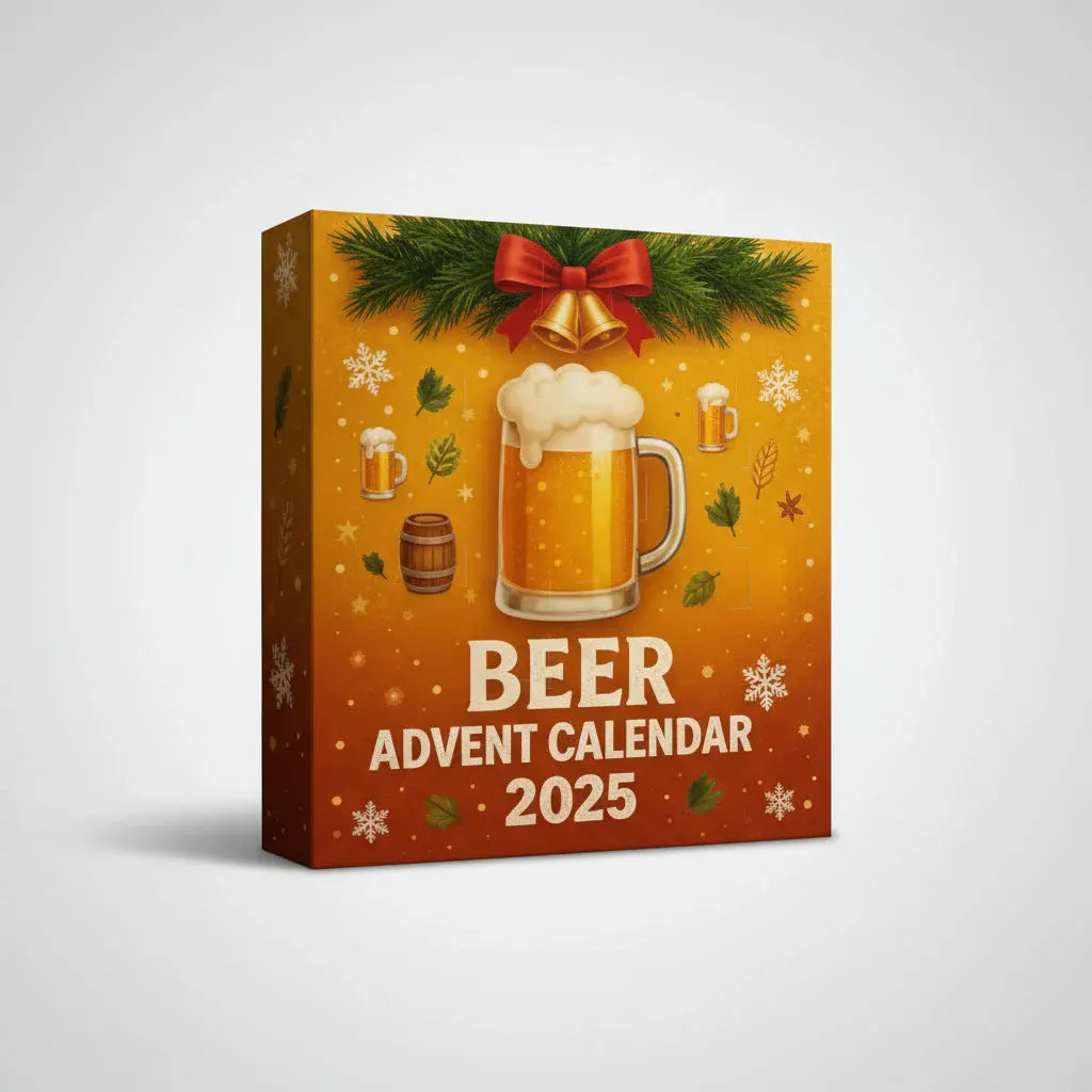 Mini Beer Bottle Advent Calendar Holiday Ornament Set