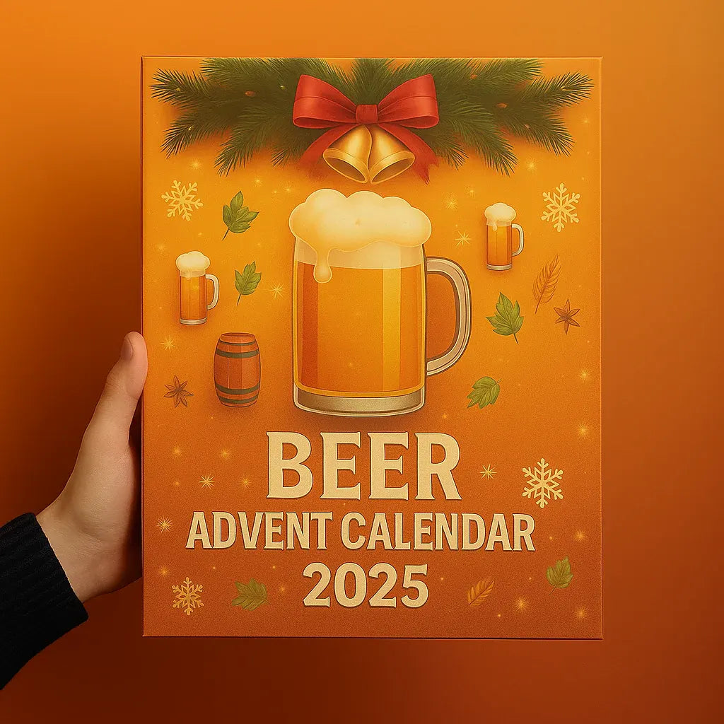 Mini Beer Bottle Advent Calendar Holiday Ornament Set
