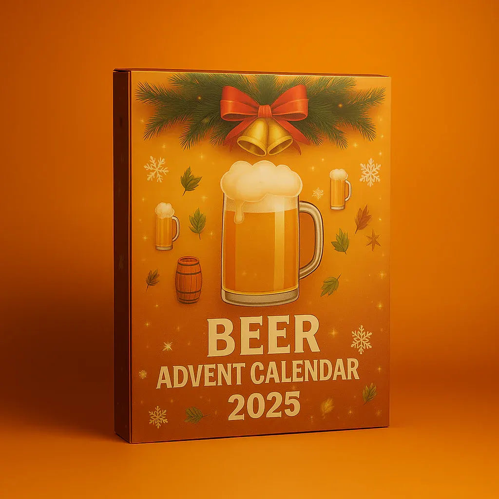 Mini Beer Bottle Advent Calendar Holiday Ornament Set