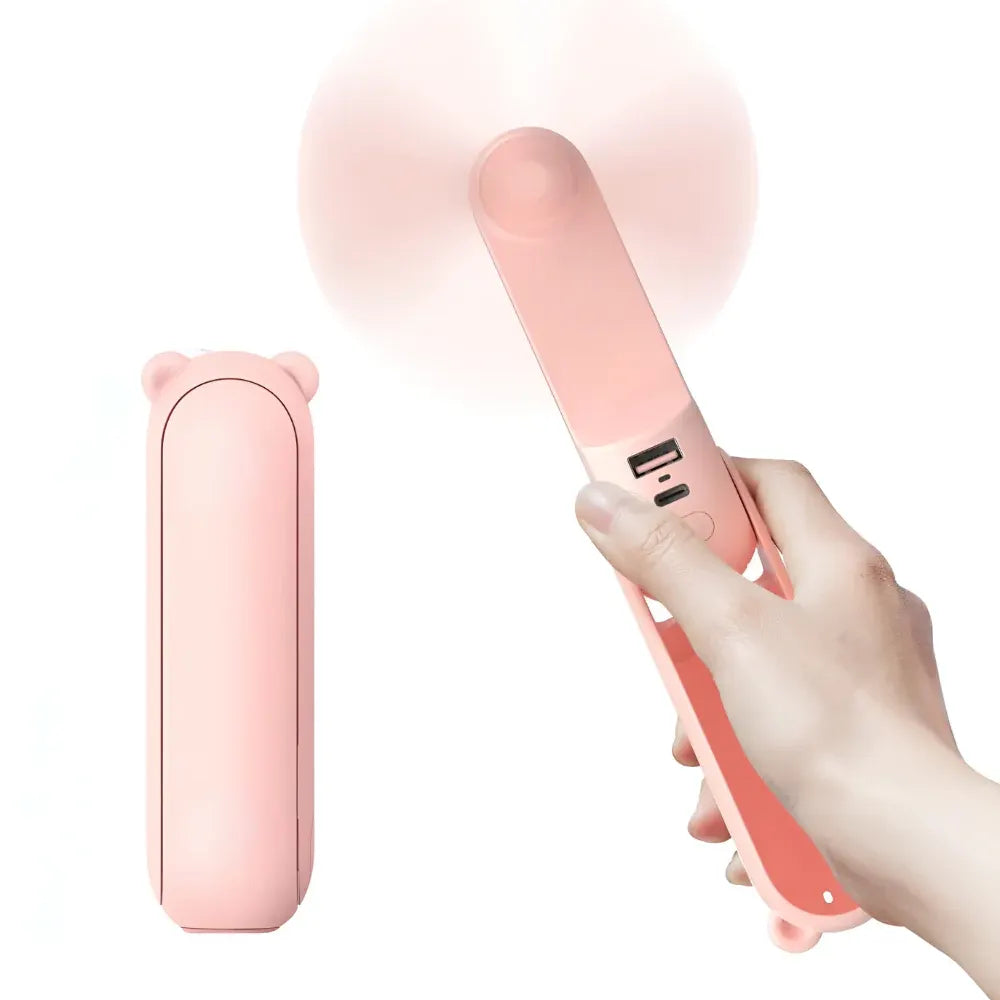 Mini Handheld Fan USB Rechargeable Pocket-Sized Cooling Device