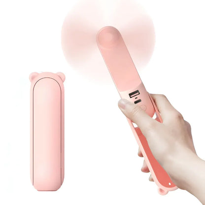 Mini Handheld Fan USB Rechargeable Pocket-Sized Cooling Device