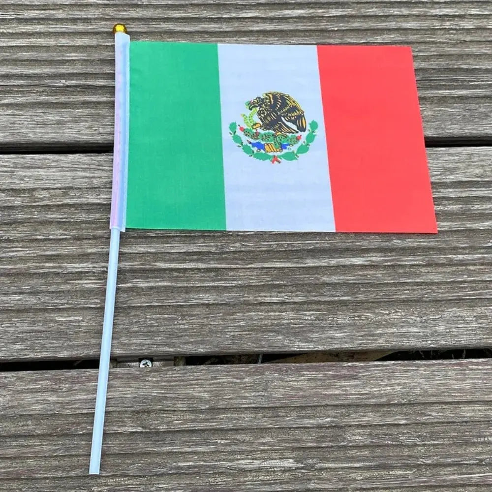 Mini Mexican Flags Handheld Set for Events
