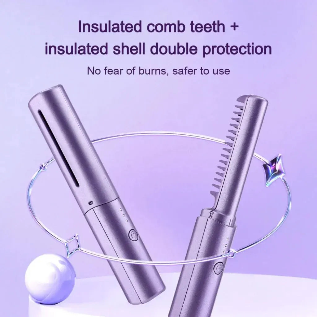Mini Rechargeable Cordless Hair Straightener for Travel Styling