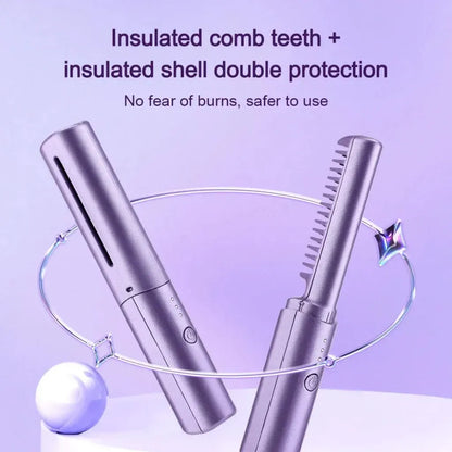 Mini Rechargeable Cordless Hair Straightener for Travel Styling