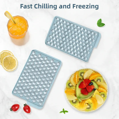 Mini Round Ice Ball Mold Silicone Tray with Bottle-Friendly Design