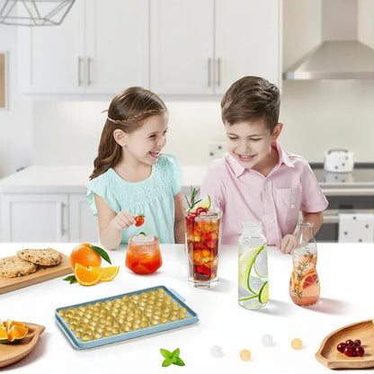 Mini Round Ice Ball Mold Silicone Tray with Bottle-Friendly Design