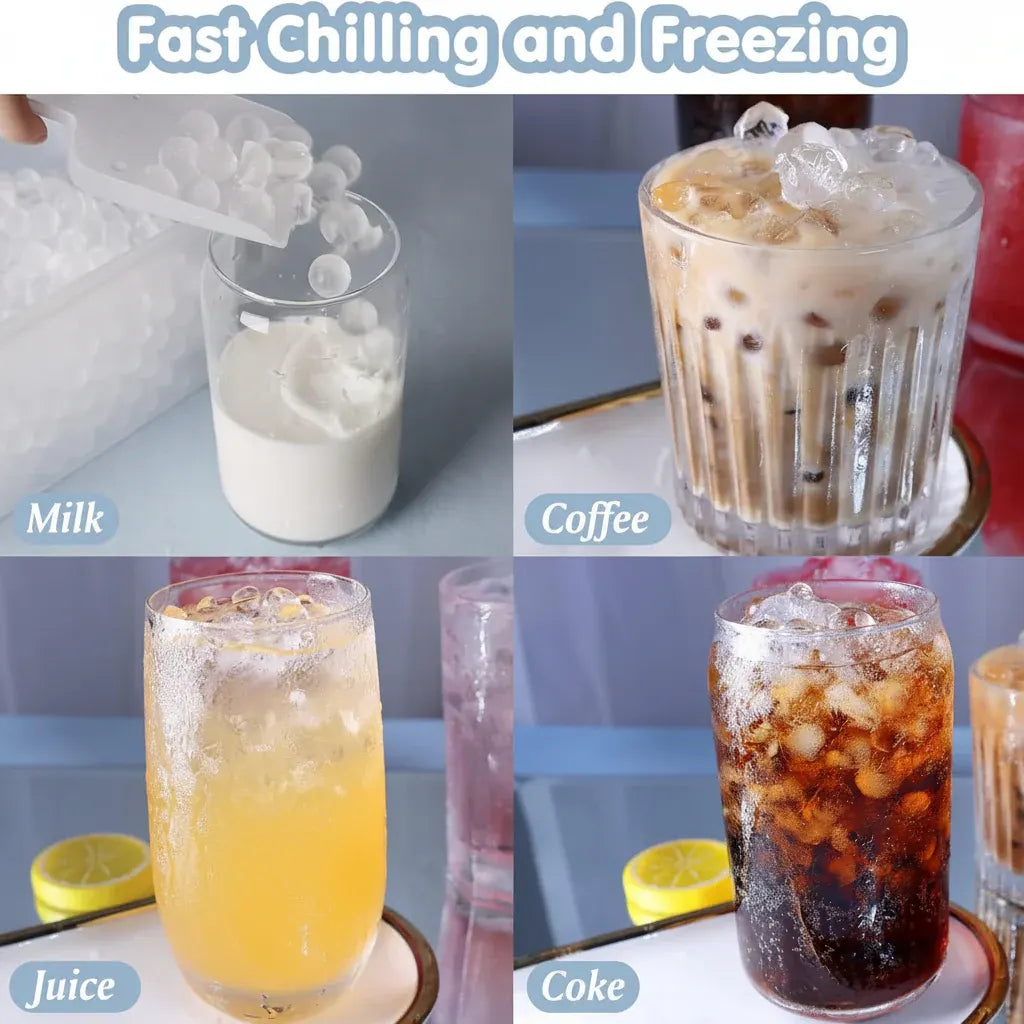 Mini Round Ice Ball Mold Silicone Tray with Bottle-Friendly Design