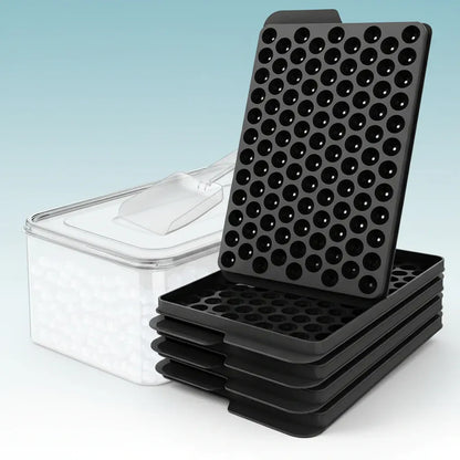Mini Round Ice Ball Mold Silicone Tray with Bottle-Friendly Design