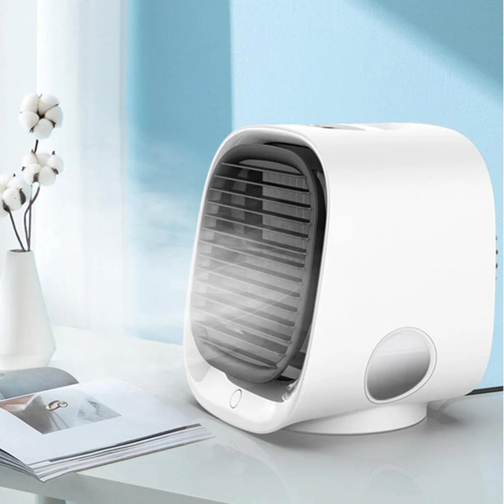 Mini USB Desk Fan with Air Cooling and Humidifier Function for Room