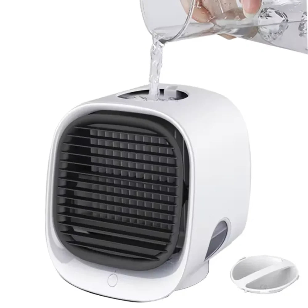 Mini USB Desk Fan with Air Cooling and Humidifier Function for Room