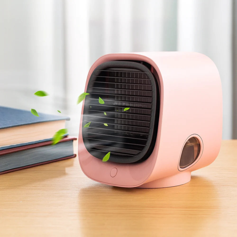 Mini USB Desk Fan with Air Cooling and Humidifier Function for Room