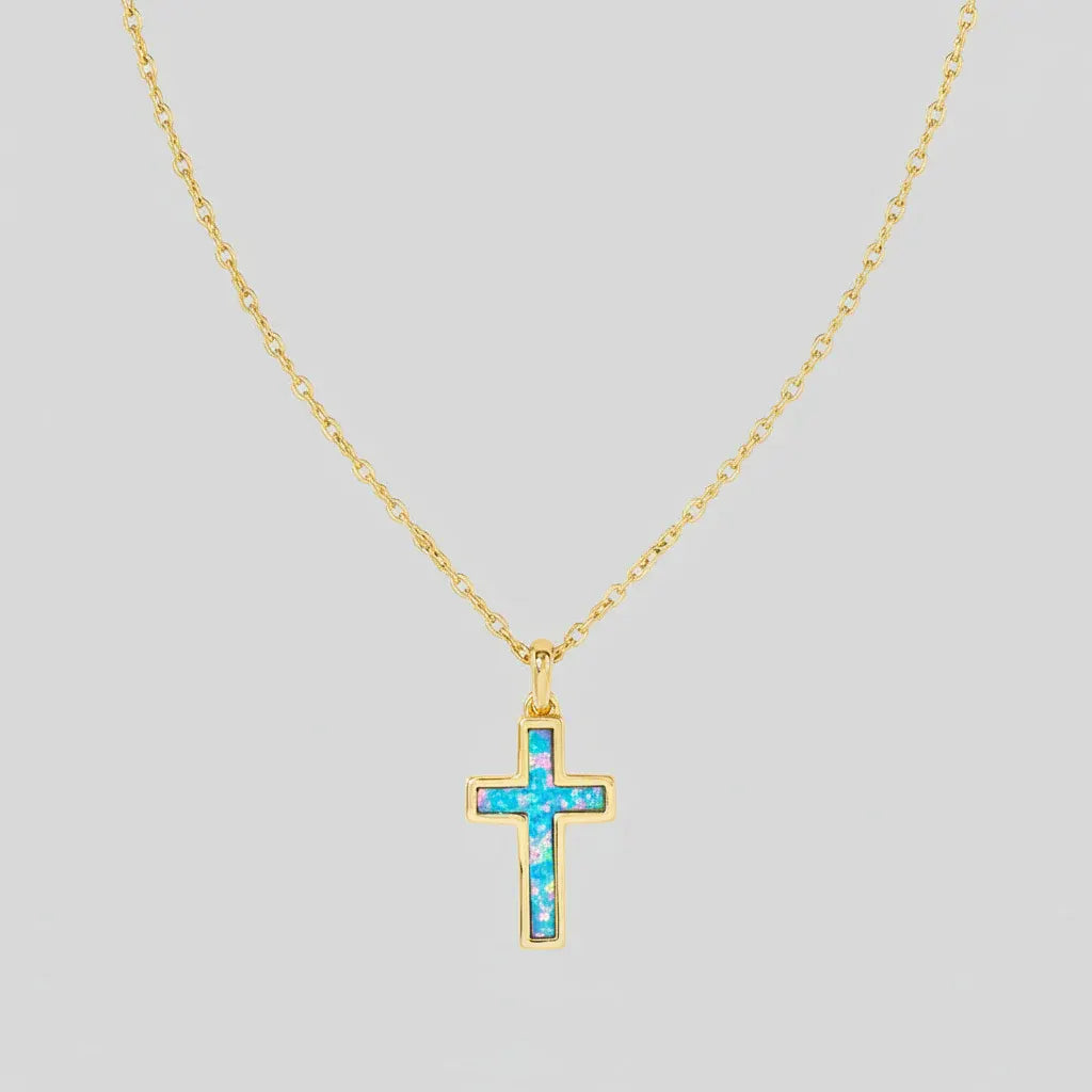 Minimalist Gold Cross Pendant Necklace – Mother's Day Gift Jewelry