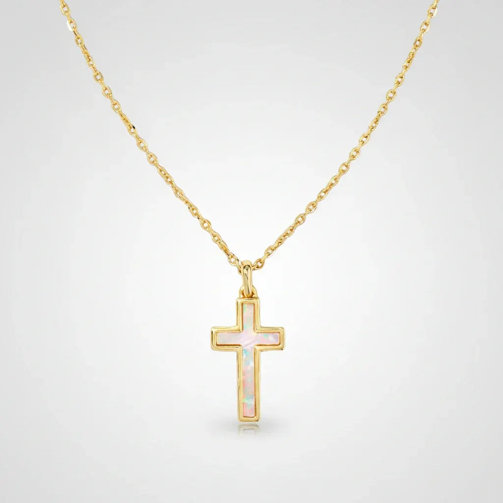 Minimalist Gold Cross Pendant Necklace – Mother's Day Gift Jewelry