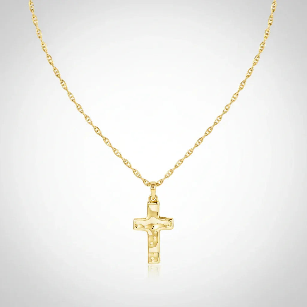 Minimalist Gold Cross Pendant Necklace – Mother's Day Gift Jewelry