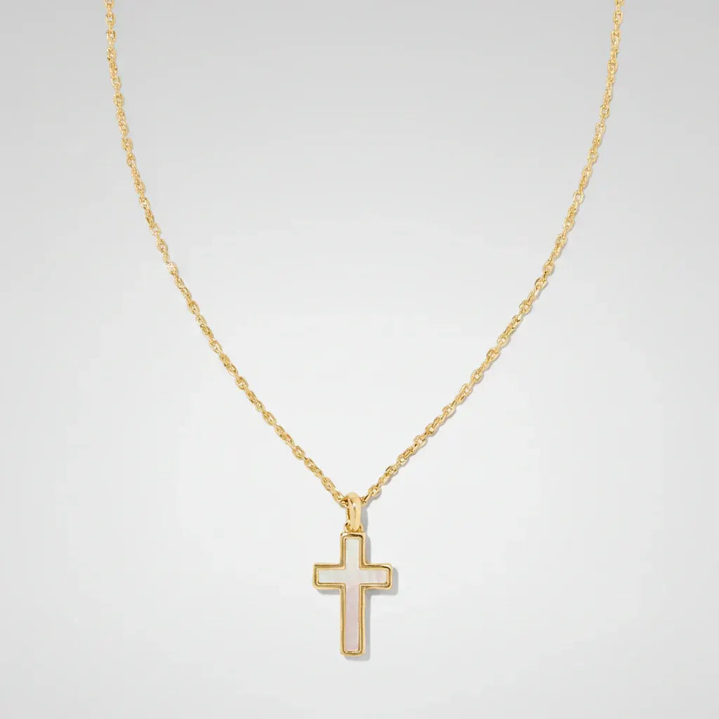 Minimalist Gold Cross Pendant Necklace – Mother's Day Gift Jewelry