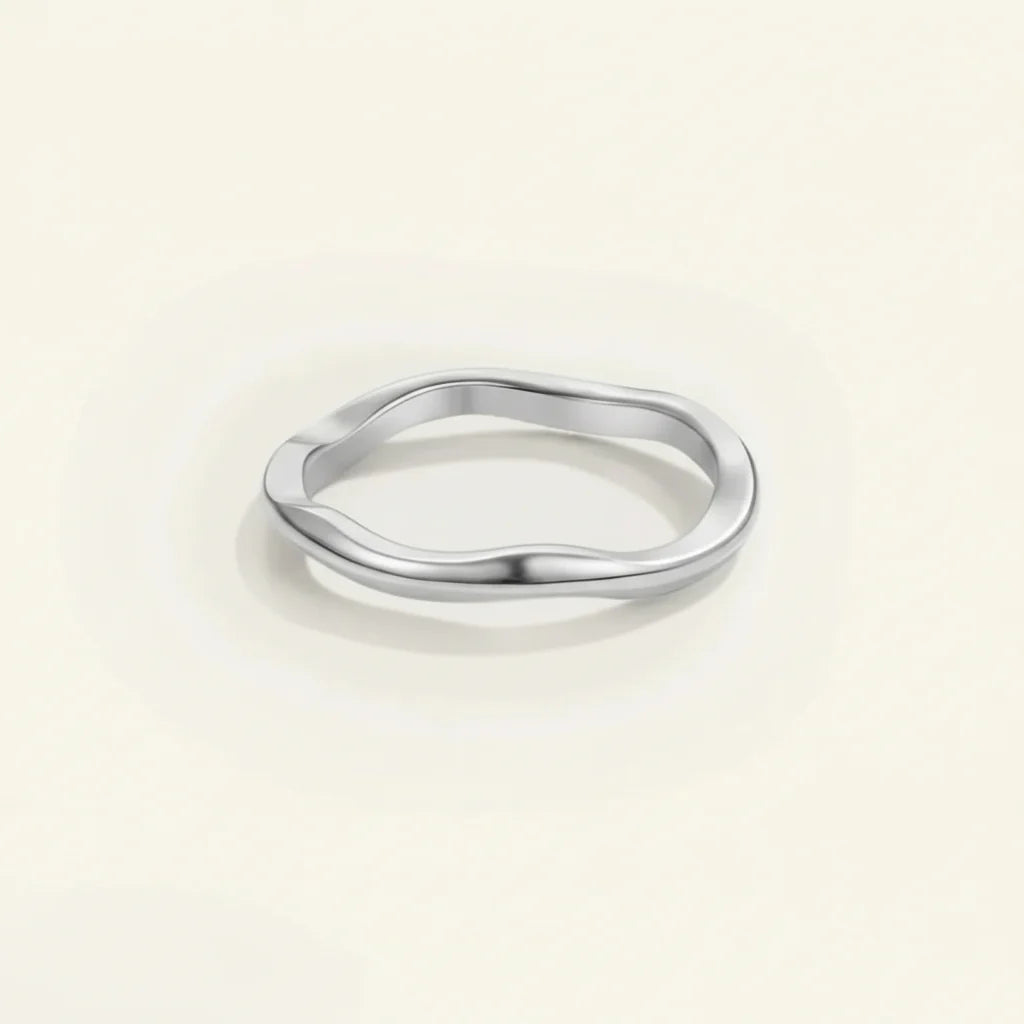 Minimalist Gold Stainless Steel Stacking Ring for Everyday Wear