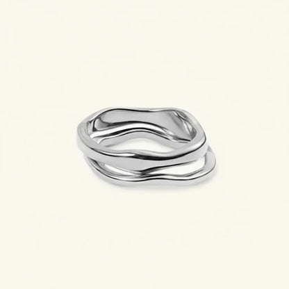 Minimalist Gold Stainless Steel Stacking Ring for Everyday Wear